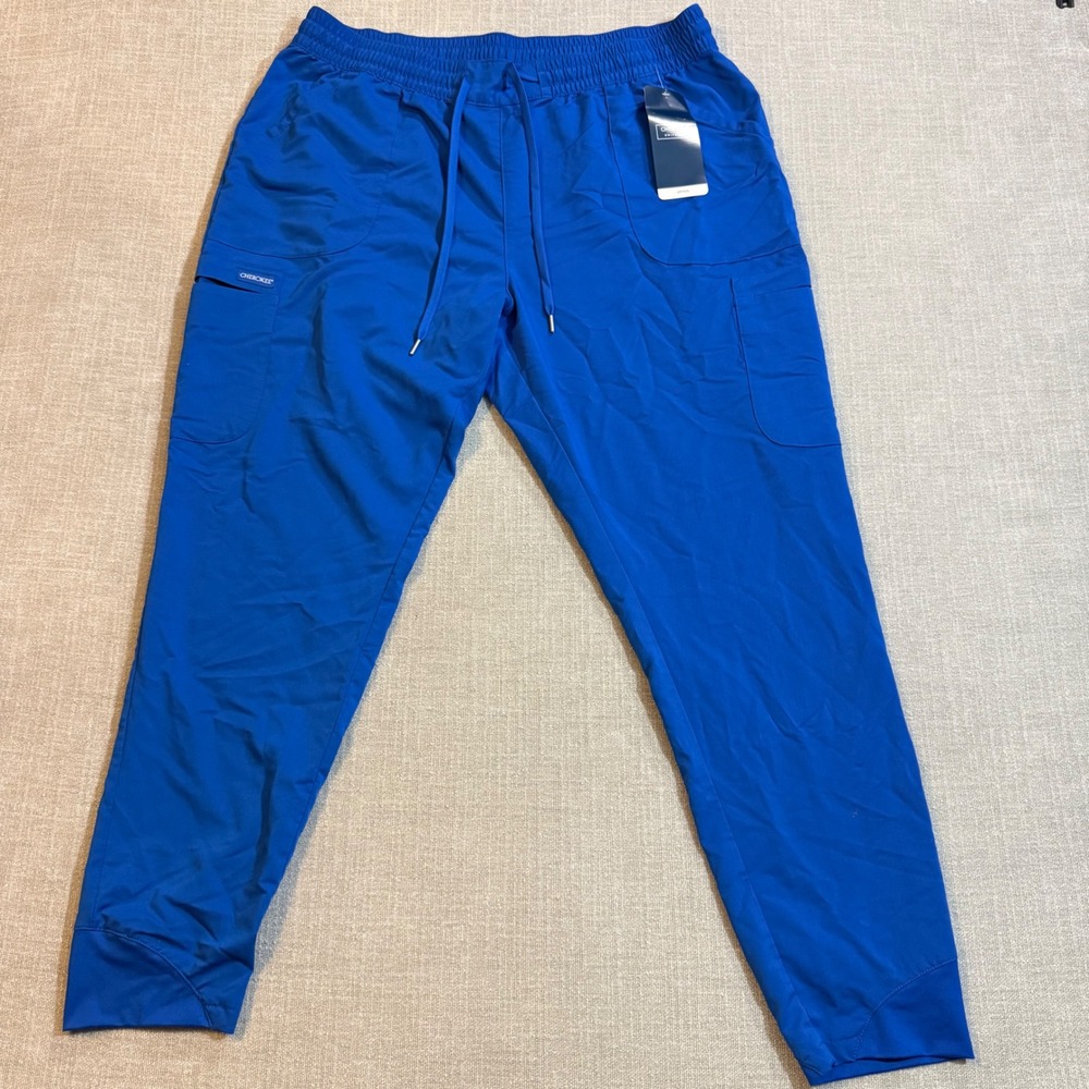 Cherokee Atmos Scrub Pants XL Royal Blue Jogger Cargo Medical Uniform CK138A NEW